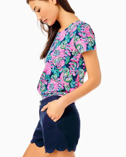 Flash Sale 5" Buttercup Scallop Hem Short Women Bottoms