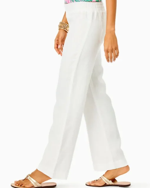 Online 31" Deri Linen Palazzo Pant Women Bottoms