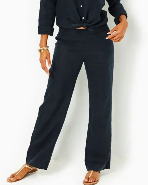 Shop 31" Deri Linen Palazzo Pant Women Bottoms