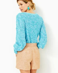 Cheap 4" Lilo Linen Short Women Bottoms