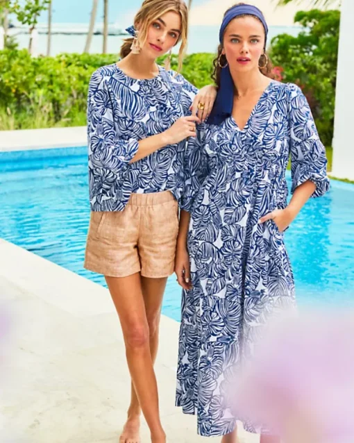 Cheap 4" Lilo Linen Short Women Bottoms