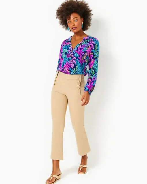 Cheap 27" Parrish Bi-Stretch Crop Flare Pant Women Bottoms