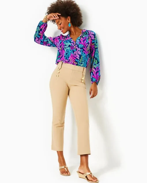 Cheap 27" Parrish Bi-Stretch Crop Flare Pant Women Bottoms