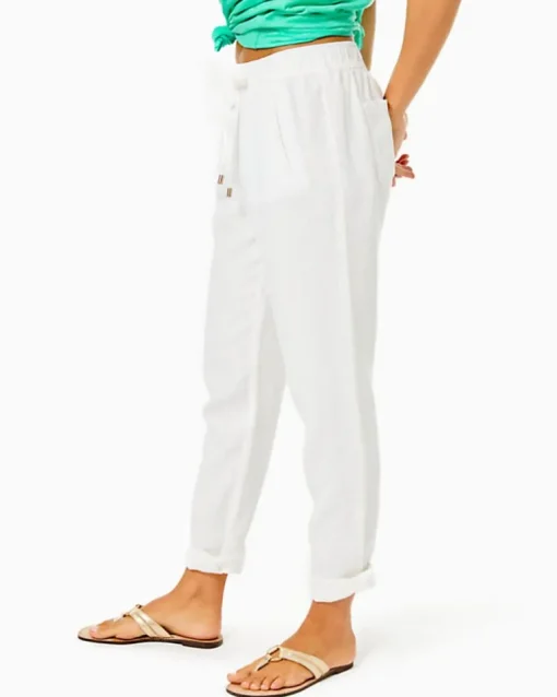 Cheap 31" Taron Mid-Rise Linen Pant Women Bottoms