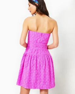 Best Sale Akela Strapless Eyelet Dress Women Dresses