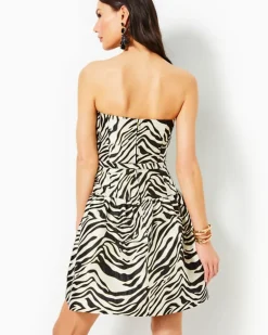 Clearance Akela Strapless Jacquard Dress Women Dresses