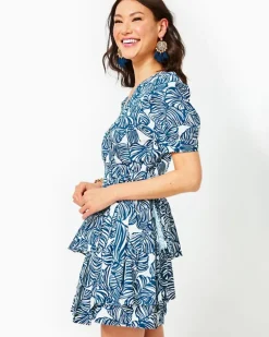 Cheap Alexandria Elbow Sleeve Cotton Wrap Dress Women Dresses