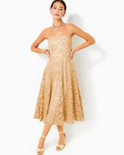 Hot Aubrianna Strapless Midi Dress Women Dresses