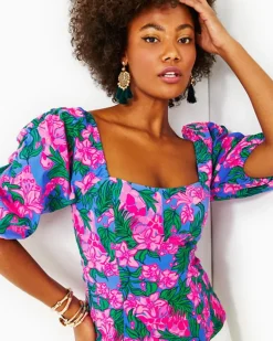 Outlet Bitsy Stretch Cotton Top Women Tops