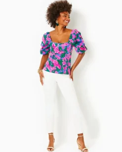 Outlet Bitsy Stretch Cotton Top Women Tops