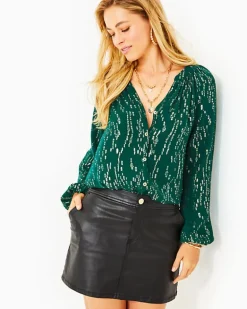 Cheap Colette Stretch Coated Skirt Women Bottoms