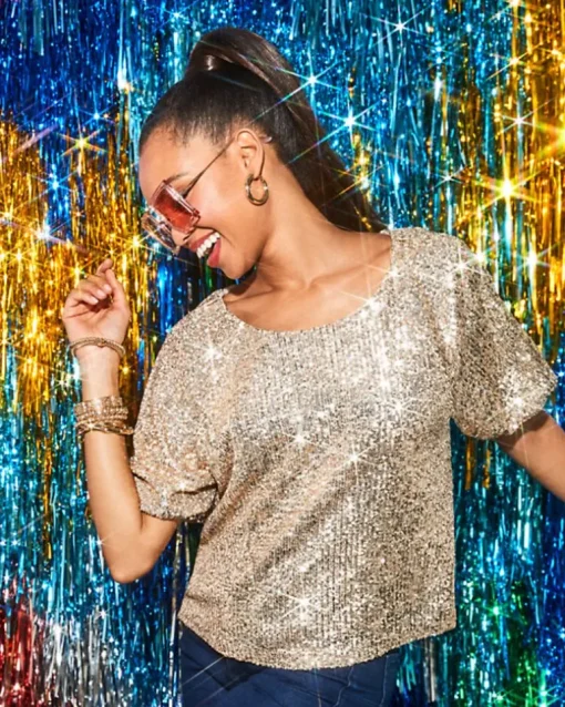 Flash Sale Cressida Sequin Knit Top Women Tops