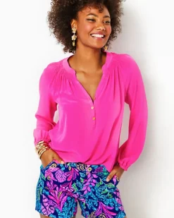 Hot Elsa Silk Top Women Tops