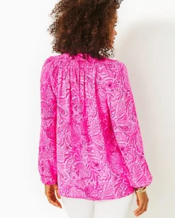 Cheap Elsa Silk Top Women Tops