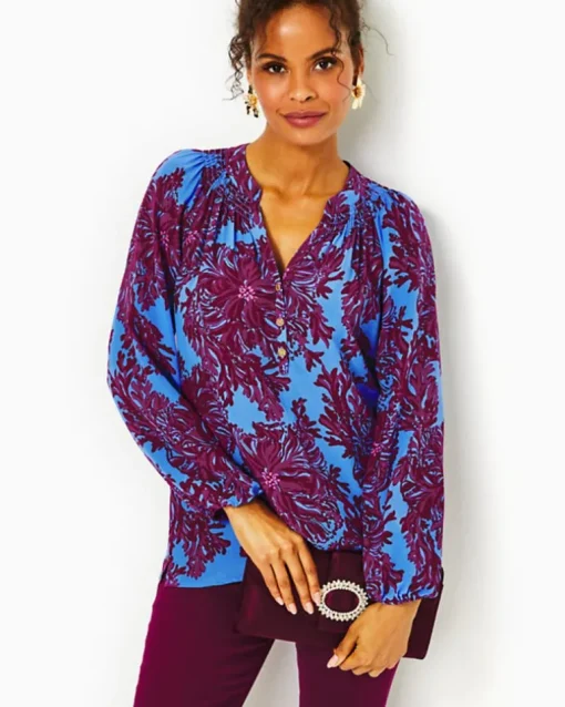 Cheap Elsa Silk Top Women Tops