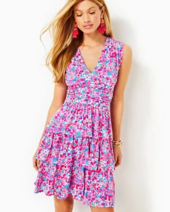 Sale Faye V-Neck Ruffle Dress Women Dresses