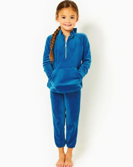Sale Girls Little Skipper Ruffle Velour Popover Women Girls Tops & Bottoms