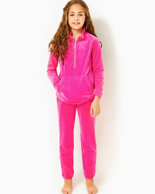 Cheap Girls Little Skipper Ruffle Velour Popover Women Girls Tops & Bottoms