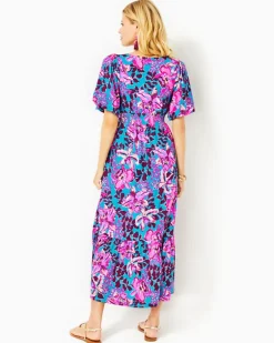 Best Holloway Elbow Sleeve Midi Dress Women Dresses