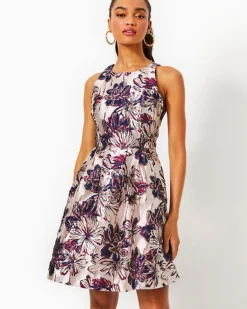 Store Jollian Floral Jacquard Dress Women Dresses