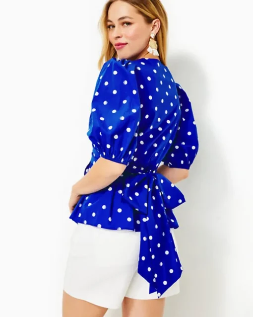 Sale Kara Cotton Wrap Top Women Tops