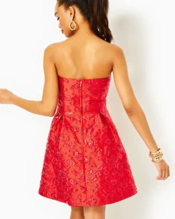 Online Kataleya Strapless Jacquard Dress Women Dresses