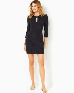 Shop Kolton 3/4 Sleeve Stretch Shift Dress Women Dresses