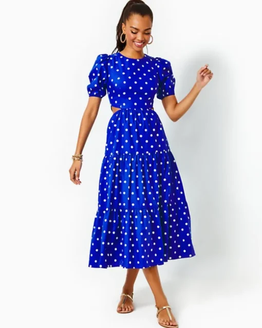 Store Lyssa Cotton Midi Dress Women Dresses