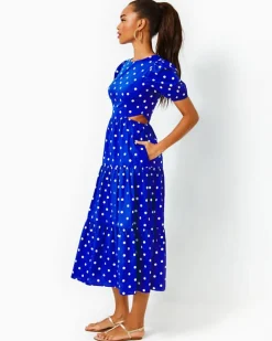 Store Lyssa Cotton Midi Dress Women Dresses