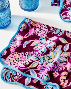 Store Printed Scalloped Edge Dinner Napkin Women Tabletop