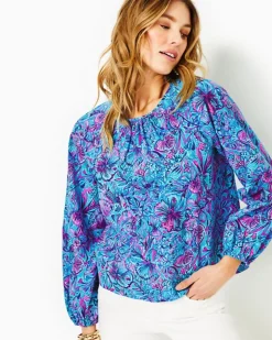Discount Rilynn Long Sleeve Cotton Top Women Tops