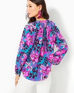 Online Saige Silk Top Women Tops