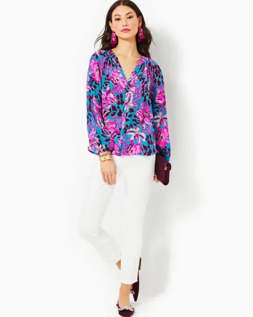 Online Saige Silk Top Women Tops