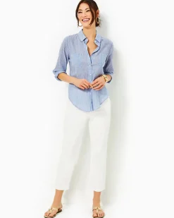 Cheap Sea View Button Down Top Women Tops