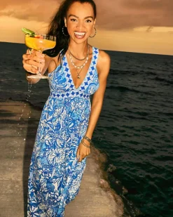 Outlet Serena V-Neck Maxi Dress Women Dresses