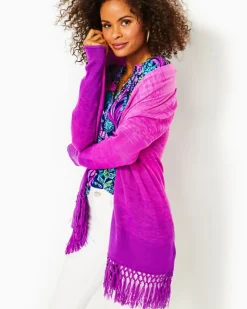 Shop Tatum Ombre Fringe Cardigan Women Sweaters & Cardigans