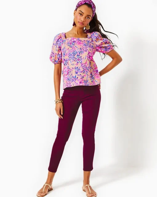 Discount Torrey Short Sleeve Stretch Cotton Top Women Tops