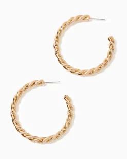 Online Tropical Twist Hoop Earrings Women Jewelry