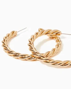 Online Tropical Twist Hoop Earrings Women Jewelry
