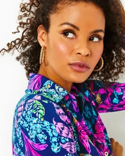 Online Tropical Twist Hoop Earrings Women Jewelry