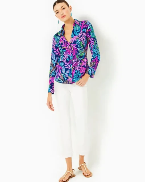 Online Upf 50+ Chillylilly Marlena Button Down Top Women Tops